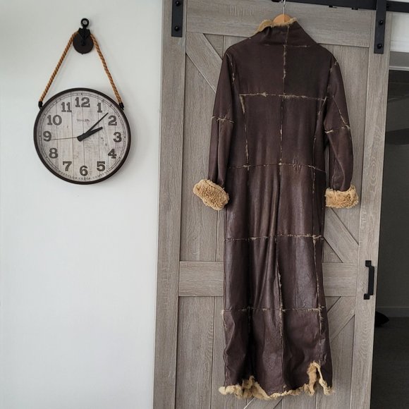 Unique  Leather Winter Coat (Runway piece), size M, brown - Picture 3 of 16
